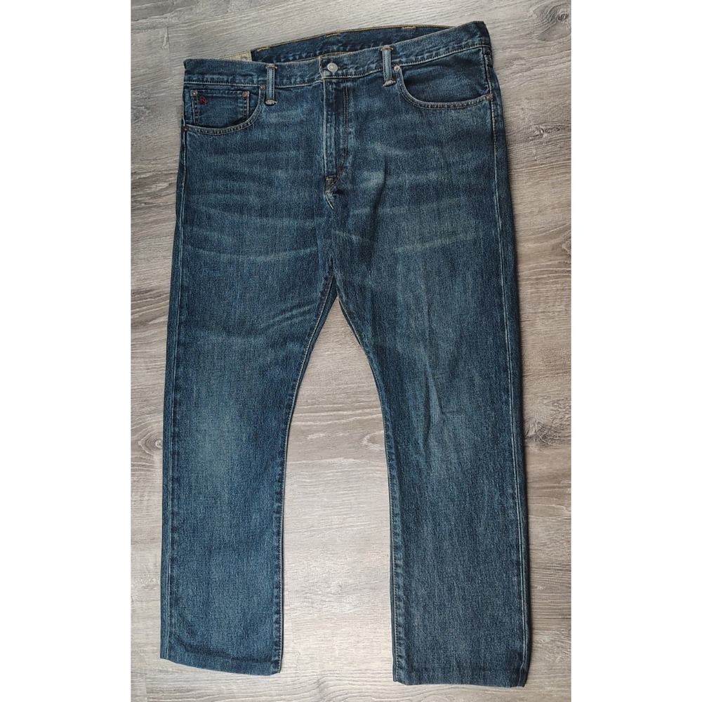 Polo‎ Ralph Lauren 38x32 Authentic Dungarees Jeans Denim RL Embroidered Blue